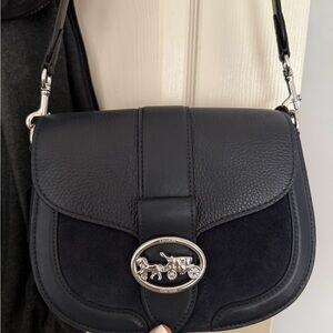 Coach Black Leather Shoulder Bag